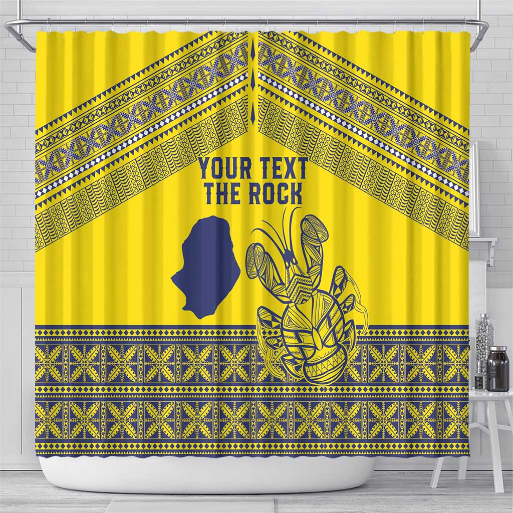 Niue Crab Personalised Shower Curtain Niuean Hiapo Pattern LT9 - Polynesian Pride