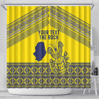 Niue Crab Personalised Shower Curtain Niuean Hiapo Pattern LT9 - Polynesian Pride