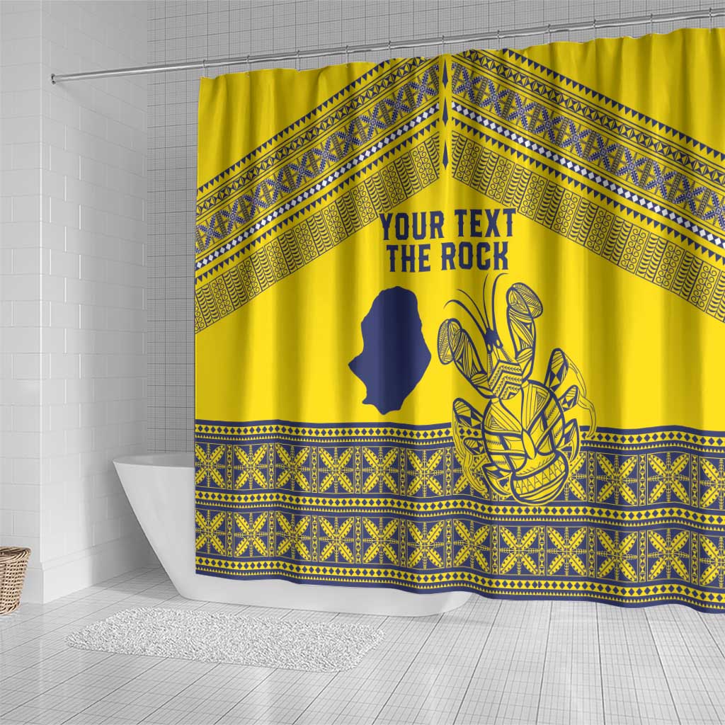 Niue Crab Personalised Shower Curtain Niuean Hiapo Pattern LT9 - Polynesian Pride