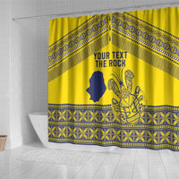Niue Crab Personalised Shower Curtain Niuean Hiapo Pattern LT9 - Polynesian Pride