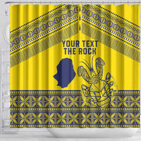 Niue Crab Personalised Shower Curtain Niuean Hiapo Pattern LT9 - Polynesian Pride