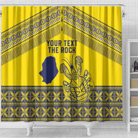 Niue Crab Personalised Shower Curtain Niuean Hiapo Pattern LT9 - Polynesian Pride