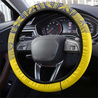 Niue Crab Steering Wheel Cover Niuean Hiapo Pattern LT9 - Polynesian Pride