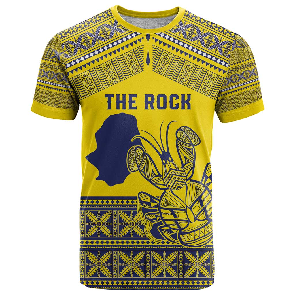 Niue Crab Personalised T Shirt Niuean Hiapo Pattern LT9 Gold - Polynesian Pride