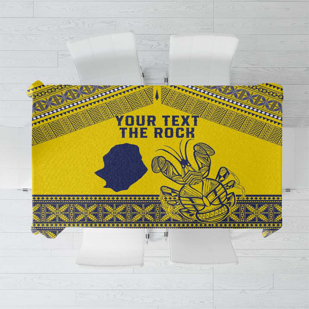 Niue Crab Personalised Tablecloth Niuean Hiapo Pattern LT9 Gold - Polynesian Pride