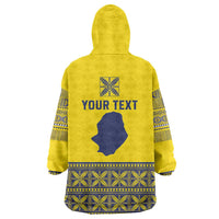 Niue Crab Personalised Wearable Blanket Hoodie Niuean Hiapo Pattern LT9 - Polynesian Pride