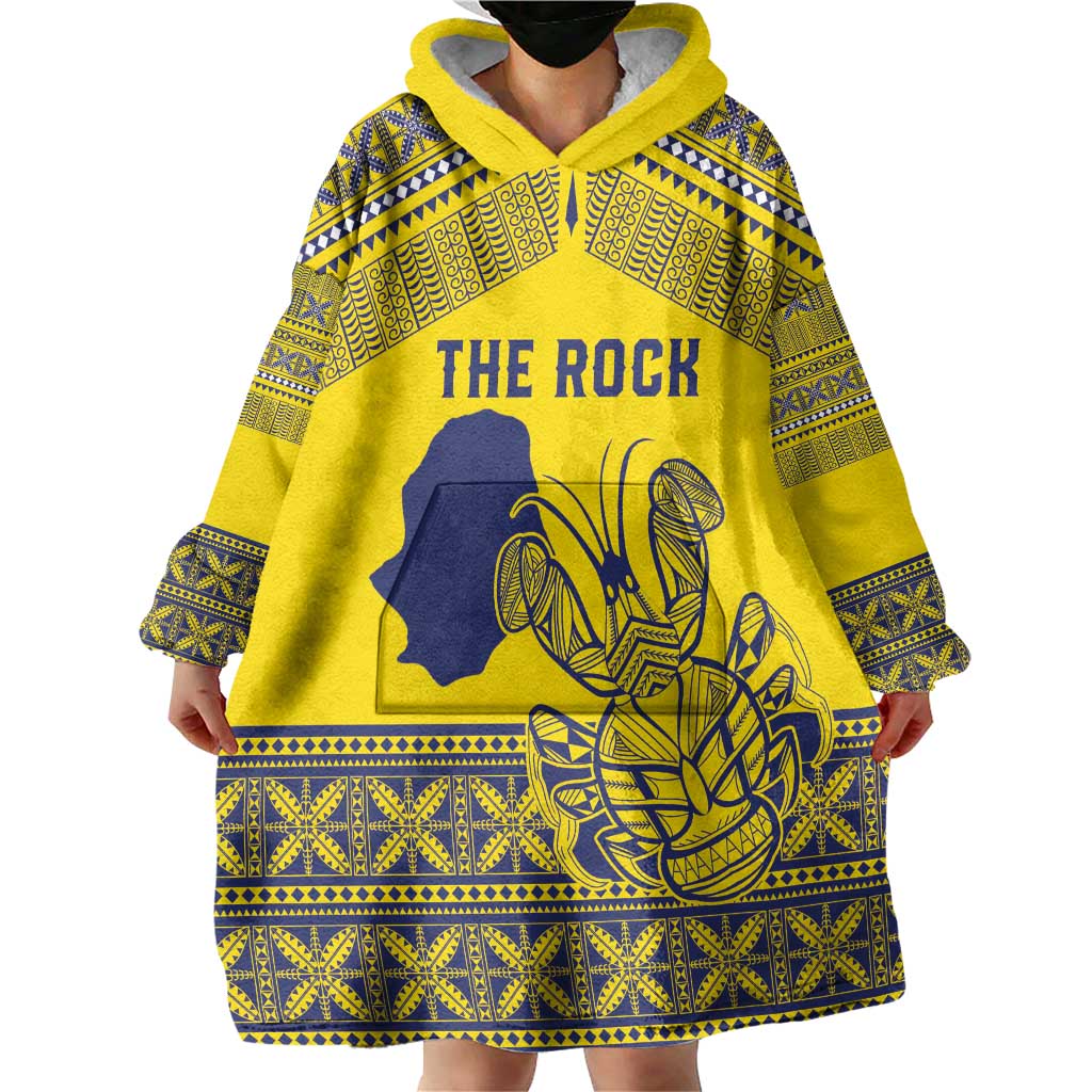 Niue Crab Personalised Wearable Blanket Hoodie Niuean Hiapo Pattern LT9 - Polynesian Pride