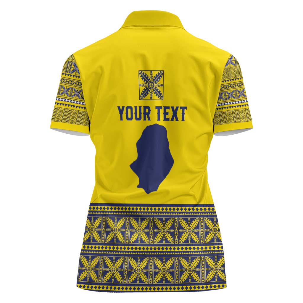 Niue Crab Personalised Women Polo Shirt Niuean Hiapo Pattern LT9 - Polynesian Pride