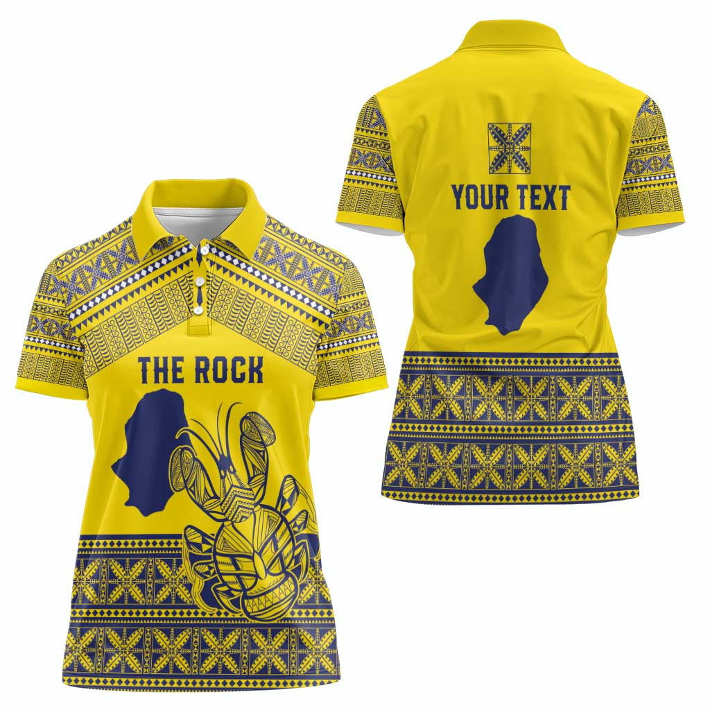 Niue Crab Personalised Women Polo Shirt Niuean Hiapo Pattern LT9 - Polynesian Pride