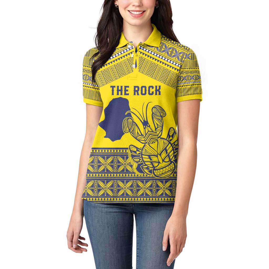 Niue Crab Personalised Women Polo Shirt Niuean Hiapo Pattern LT9 - Polynesian Pride