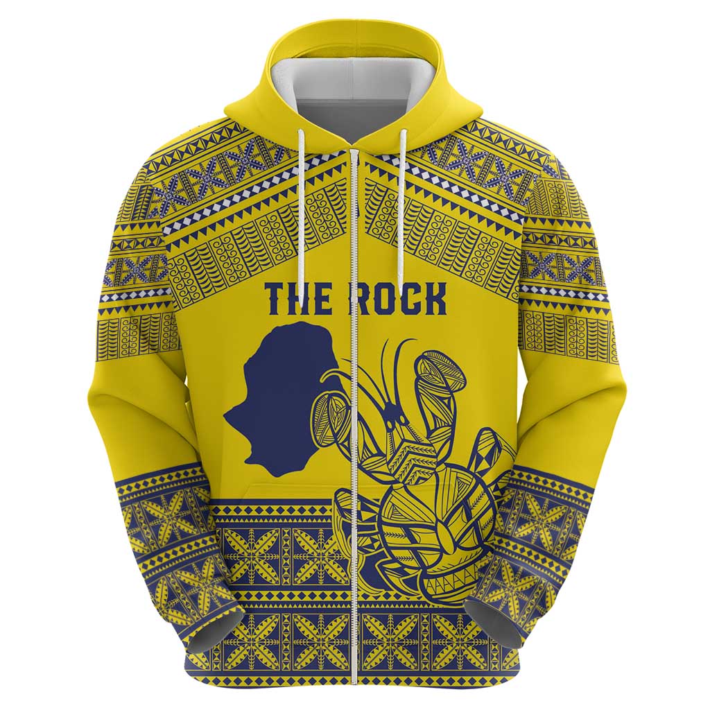 Niue Crab Personalised Zip Hoodie Niuean Hiapo Pattern LT9 - Polynesian Pride