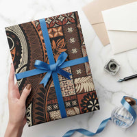 Vintage Samoa Siapo Mamanu Wrapping Paper Brown Samoan Tapa Motif LT9 - Polynesian Pride