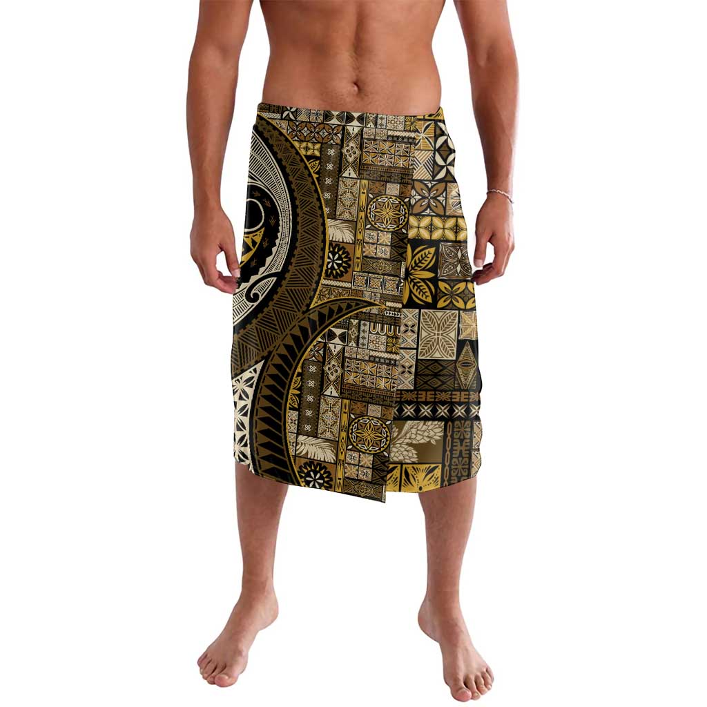 Vintage Samoa Siapo Mamanu Lavalava Gold Samoan Tapa Motif LT9 Gold - Polynesian Pride