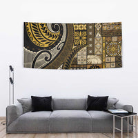 Vintage Samoa Siapo Mamanu Tapestry Gold Samoan Tapa Motif LT9 - Polynesian Pride