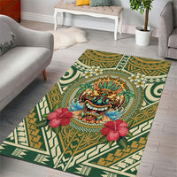 Hawaii Tiki Mask Area Rug Mele Kalikimaka i Iulai! LT9 - Polynesian Pride