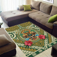 Hawaii Tiki Mask Area Rug Mele Kalikimaka i Iulai! LT9 - Polynesian Pride
