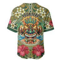 Hawaii Tiki Mask Personalized Baseball Jersey Mele Kalikimaka i Iulai! LT9 - Polynesian Pride