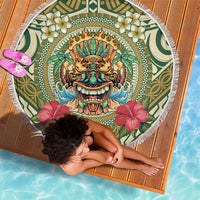 Hawaii Tiki Mask Beach Blanket Mele Kalikimaka i Iulai! LT9 - Polynesian Pride