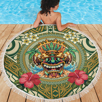 Hawaii Tiki Mask Beach Blanket Mele Kalikimaka i Iulai! LT9 - Polynesian Pride