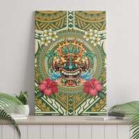 Hawaii Tiki Mask Canvas Wall Art Mele Kalikimaka i Iulai! LT9 - Polynesian Pride