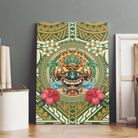 Hawaii Tiki Mask Canvas Wall Art Mele Kalikimaka i Iulai! LT9 - Polynesian Pride