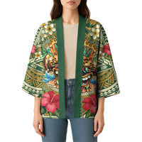 Hawaii Tiki Mask Personalized Kimono Mele Kalikimaka i Iulai! LT9 - Polynesian Pride