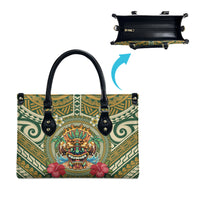 Hawaii Tiki Mask Leather Bag Mele Kalikimaka i Iulai! LT9 - Polynesian Pride