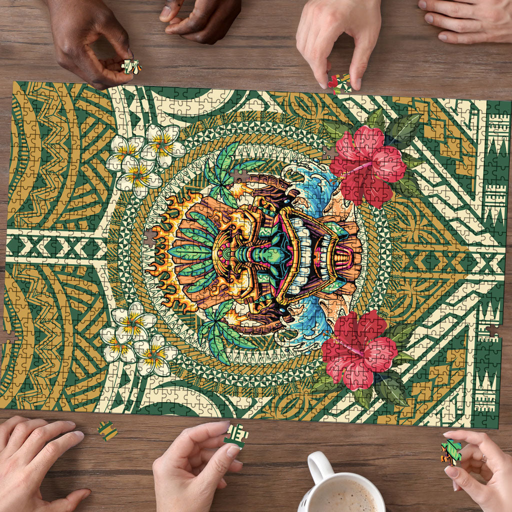 Hawaii Tiki Mask Puzzle Mele Kalikimaka i Iulai! LT9 - Polynesian Pride