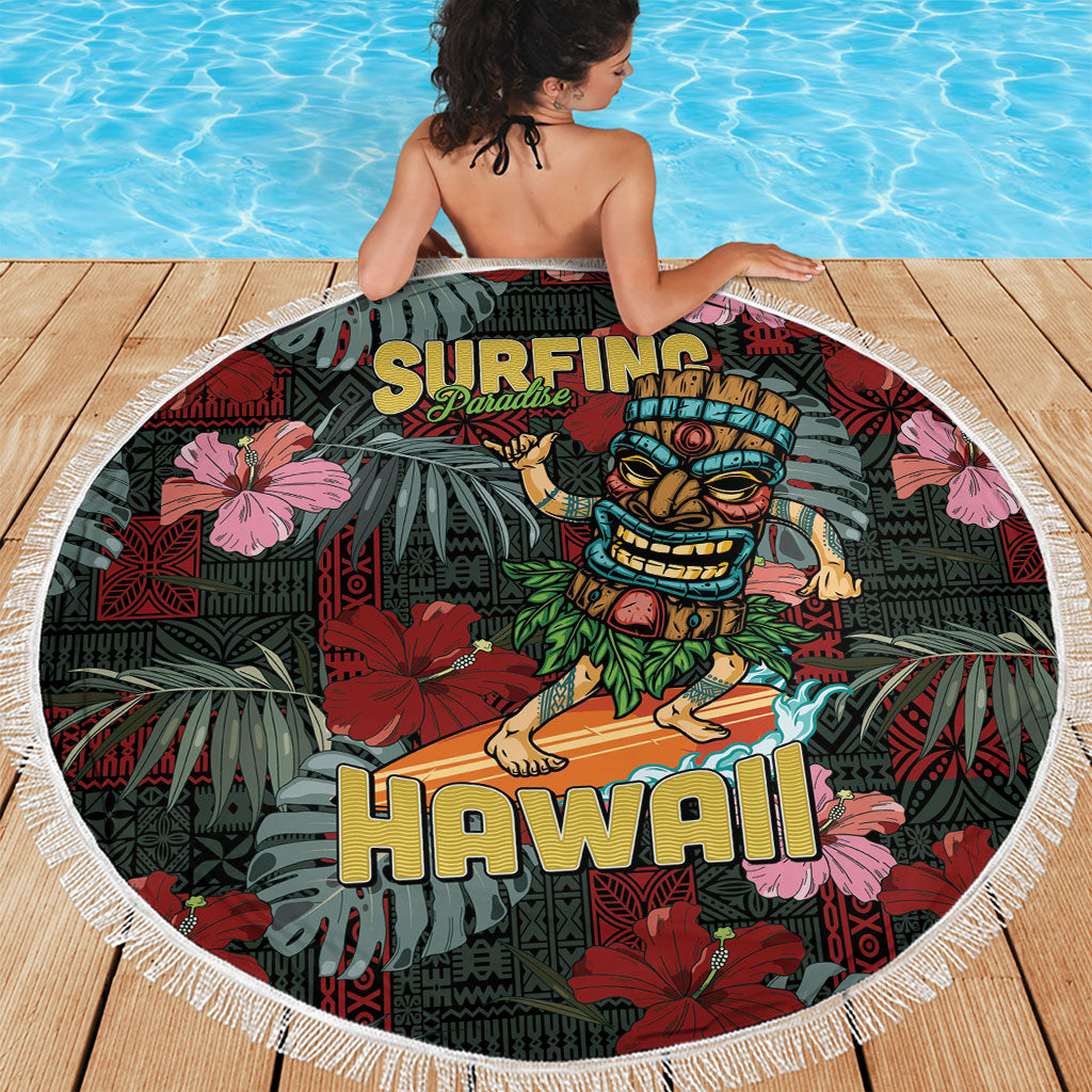 Hawaii Tiki Surfing Beach Blanket Mele Kalikimaka i Iulai! LT9 - Polynesian Pride