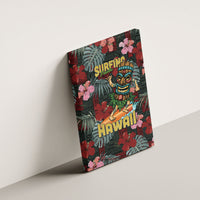 Hawaii Tiki Surfing Canvas Wall Art Mele Kalikimaka i Iulai! LT9 - Polynesian Pride