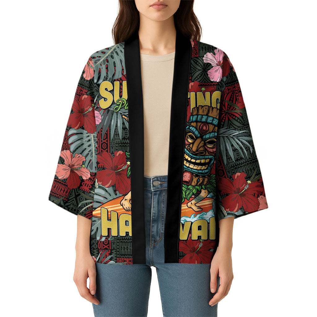 Hawaii Tiki Surfing Kimono Mele Kalikimaka i Iulai! LT9 - Polynesian Pride