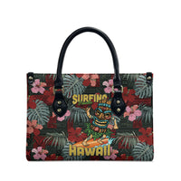 Hawaii Tiki Surfing Leather Bag Mele Kalikimaka i Iulai! LT9 - Polynesian Pride