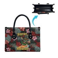 Hawaii Tiki Surfing Leather Bag Mele Kalikimaka i Iulai! LT9 - Polynesian Pride