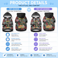 Hawaii Tiki Surfing Pet Hoodie Mele Kalikimaka i Iulai! LT9 - Polynesian Pride
