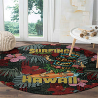 Hawaii Tiki Surfing Round Carpet Mele Kalikimaka i Iulai! LT9 - Polynesian Pride