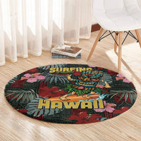 Hawaii Tiki Surfing Round Carpet Mele Kalikimaka i Iulai! LT9 - Polynesian Pride