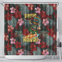 Hawaii Tiki Surfing Shower Curtain Mele Kalikimaka i Iulai! LT9 - Polynesian Pride
