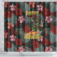 Hawaii Tiki Surfing Shower Curtain Mele Kalikimaka i Iulai! LT9 - Polynesian Pride