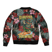 Hawaii Tiki Surfing Sleeve Zip Bomber Jacket Mele Kalikimaka i Iulai! LT9 - Polynesian Pride