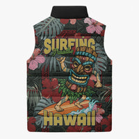 Hawaii Tiki Surfing Sleeveless Puffer Jacket Mele Kalikimaka i Iulai! LT9 - Polynesian Pride