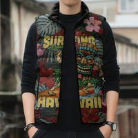 Hawaii Tiki Surfing Sleeveless Puffer Jacket Mele Kalikimaka i Iulai! LT9 - Polynesian Pride