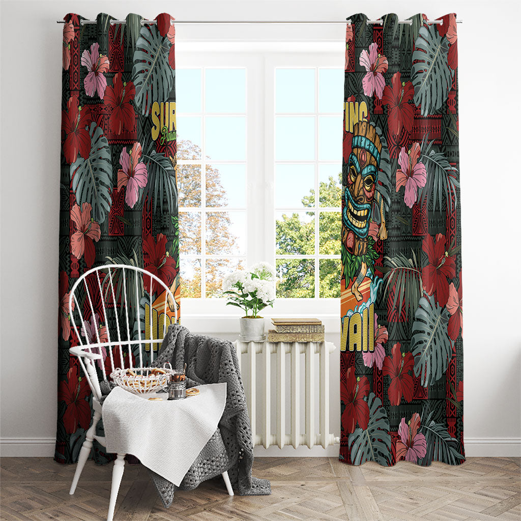 Hawaii Tiki Surfing Window Curtain Mele Kalikimaka i Iulai! LT9 - Polynesian Pride