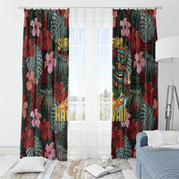 Hawaii Tiki Surfing Window Curtain Mele Kalikimaka i Iulai! LT9 - Polynesian Pride