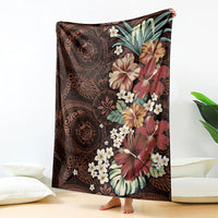 Kanoa Hawai'i Hibiscus Blanket Polynesian Tribal Tattoo Pattern Floral Elements LT9 - Polynesian Pride