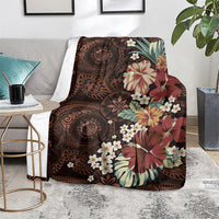 Kanoa Hawai'i Hibiscus Blanket Polynesian Tribal Tattoo Pattern Floral Elements LT9 - Polynesian Pride