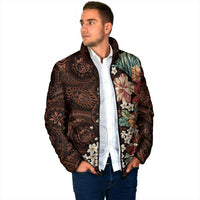 Kanoa Hawai'i Hibiscus Padded Jacket Polynesian Tribal Tattoo Pattern Floral Elements LT9 - Polynesian Pride