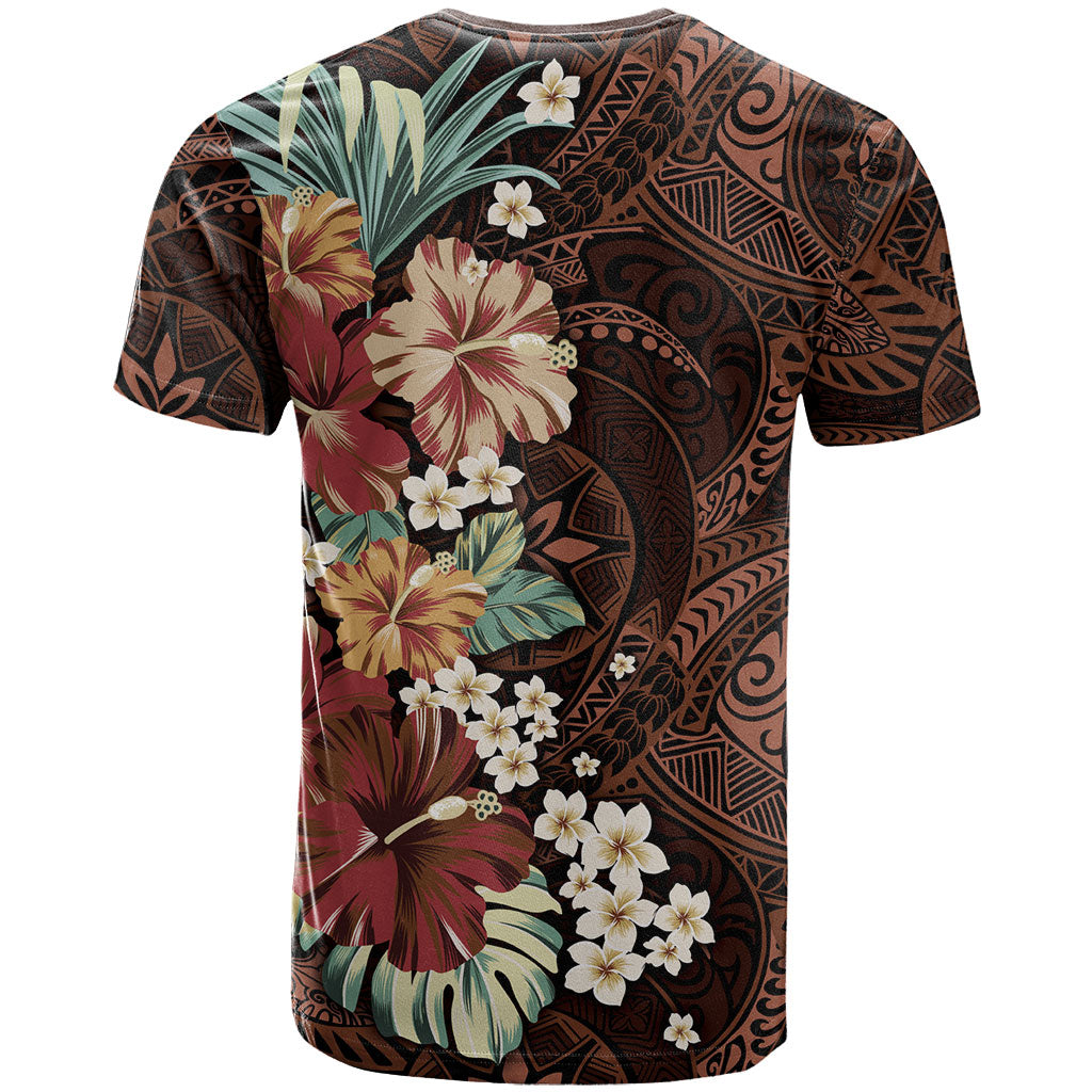 Kanoa Hawai'i Hibiscus T Shirt Polynesian Tribal Tattoo Pattern Floral Elements LT9 - Polynesian Pride