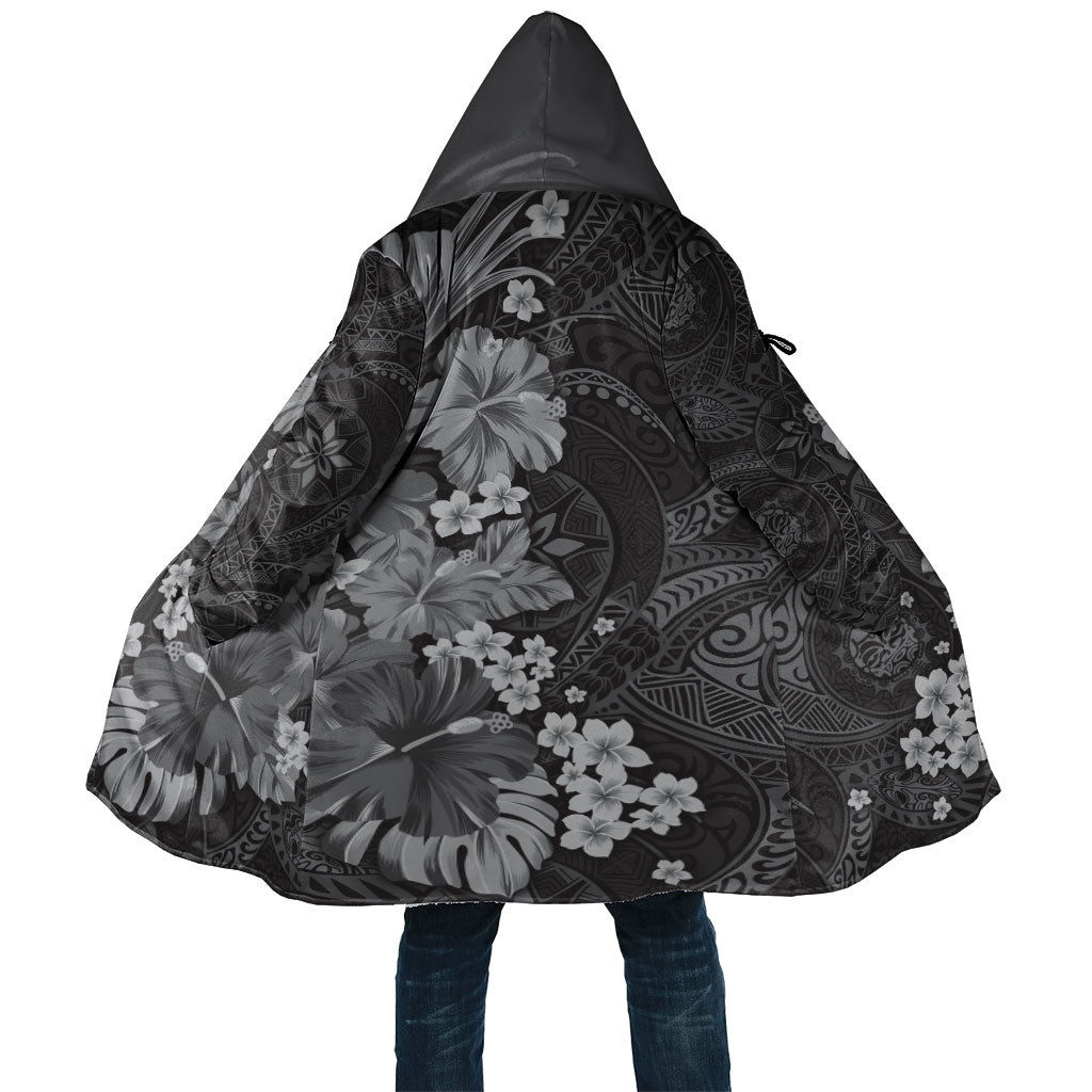 Pauli Hawai'i Hibiscus Cloak Polynesian Tribal Tattoo Pattern Floral Elements LT9 Unisex Soft Black - Polynesian Pride