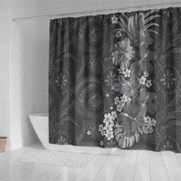 Pauli Hawai'i Hibiscus Shower Curtain Polynesian Tribal Tattoo Pattern Floral Elements LT9 - Polynesian Pride
