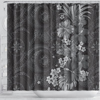 Pauli Hawai'i Hibiscus Shower Curtain Polynesian Tribal Tattoo Pattern Floral Elements LT9 - Polynesian Pride